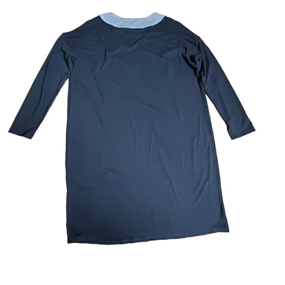 J. Jill Wearever Collection Womens Black Gray Knit V-Neck Shift Dress Petite S - Picture 8 of 8